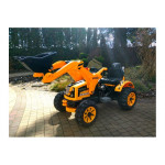 Elektrický traktor s naberačkou - žltý